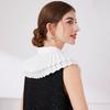 Women Lapel Shirt Detachable Collar White Shoulder Wraps Bowknots Fake Collar Classic Half Shirt Blouse Tops Female False Collar