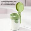 Food Grade Glass Spice Jar With Airtight Lid And Attached Spoon Perfect For Kitchen Cooking Baking Seasoning Storage