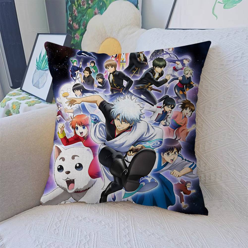 Anime G-Gintama Funny Cushion Cover Inches Farmhouse Decor Home Throw Pillow Covers for Couch Decorations