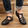 fashion New Summer Men's Sandals Outdoor Non-Slip Beach Flat Fisherman Casual Shoes Breathable Hollow Men Sandals Male Vintage Slippers