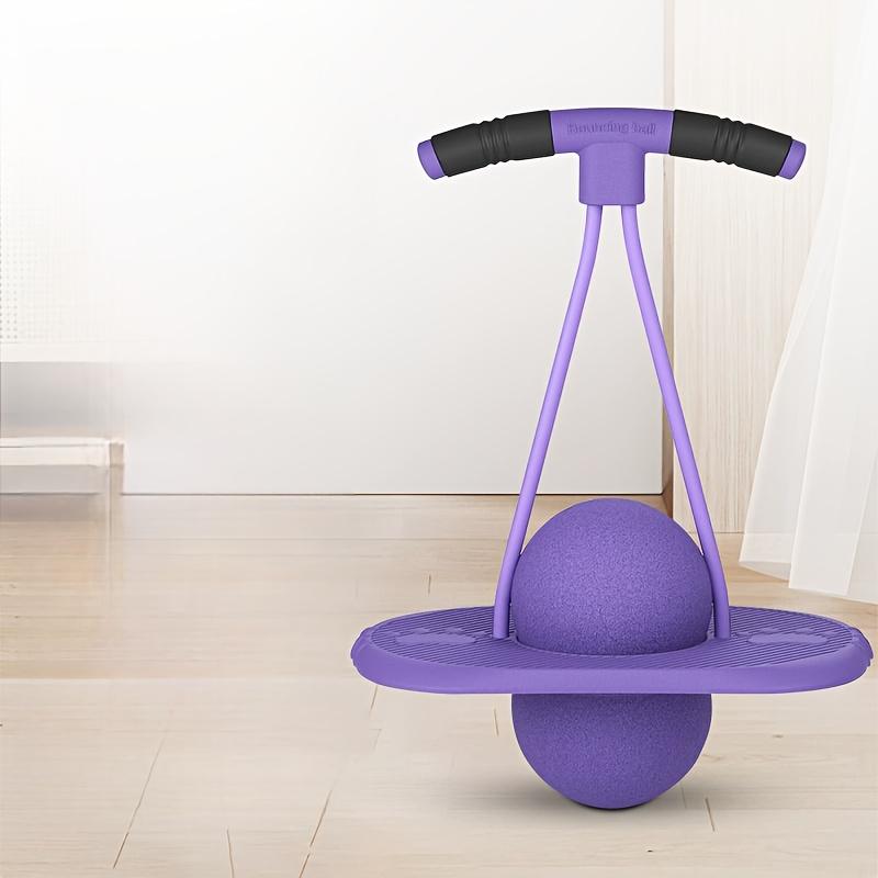 

Игрушка для фитнеса на баланс, Прыгающий мяч для молодежи и взрослых, Эластичный мяч для упражнений с прочными ручками, Нескользящая основа, Тренировка баланса и Сила кора фиолетовый