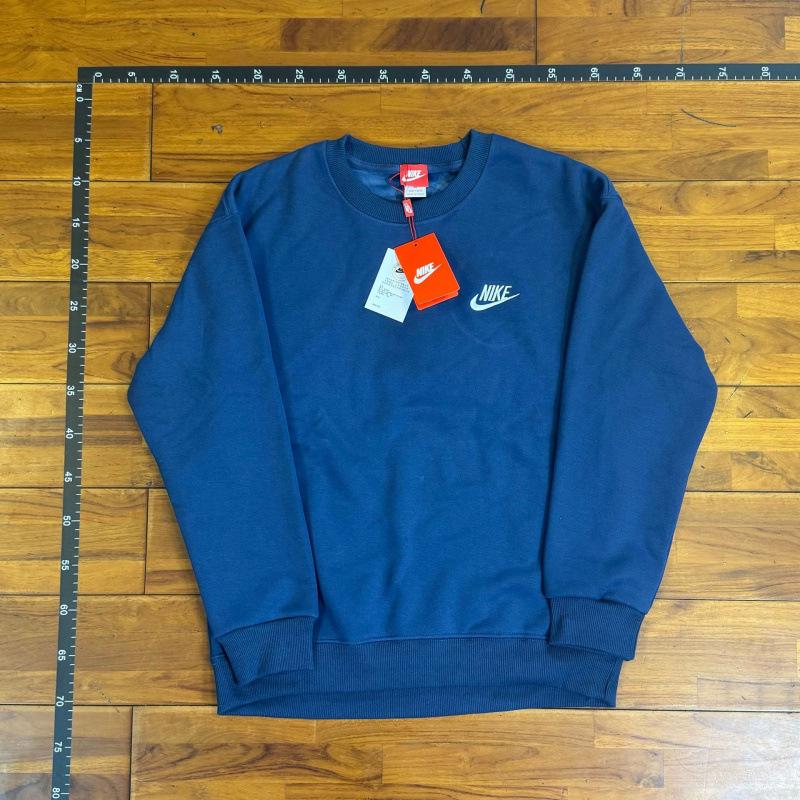 Neuer Herbst Winter Plus Samt Rundhals Hoodie - Einfarbige mit gesticktem Haken Logo