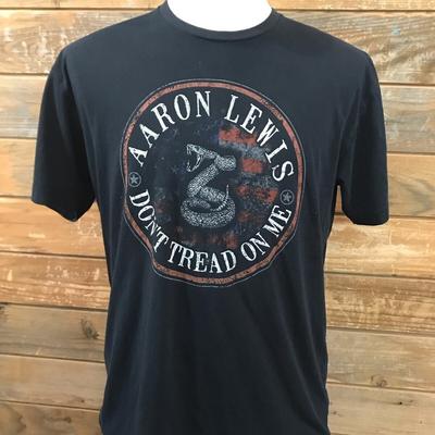 Aaron Lewis Don't Tread On Me T-Shirt Black Color Full Size Unisex T-Shirt