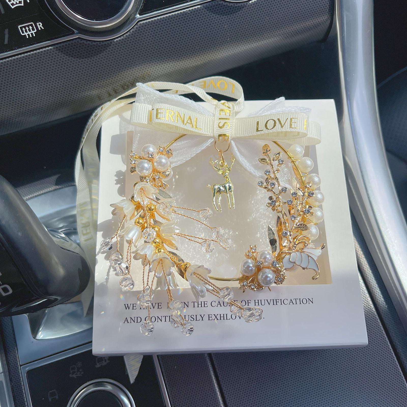 Orchidr Crystal Car Pendant Elegant Crystal Pendant Car Accessory Perfect Car Gifts 8cm