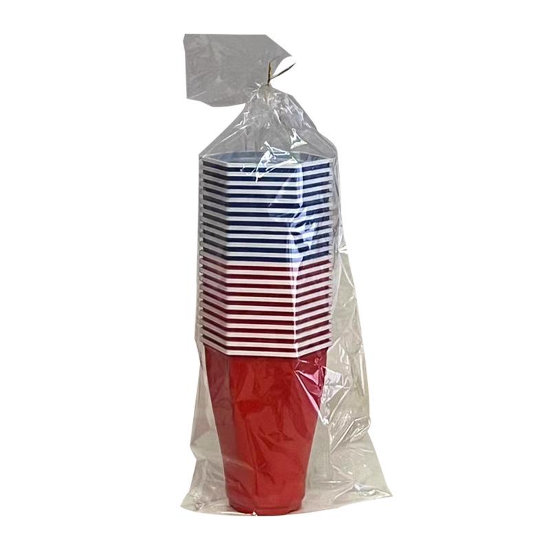 450ml Rotes Einweg-Plastik-Partybecher-Set - Bierpong Rote Becher