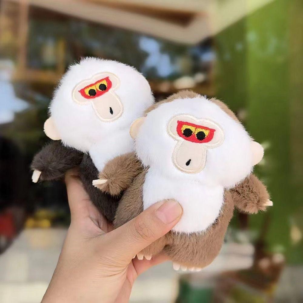 Plush Doll White-Faced Monkey Plush Toy Stuffed Animals Monkey Car Pendant  Car Trinket