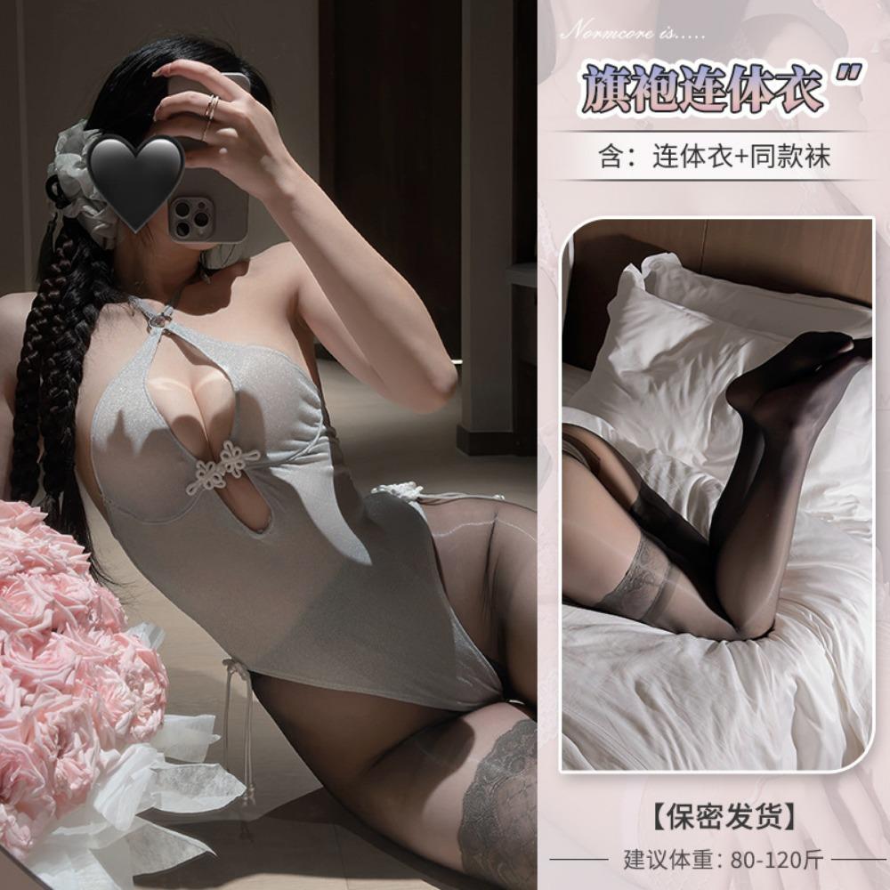 Domila's New National Style Naked Buttocks Open Crotch Free Onesie Sexy Underwear Sexy Pure Desire Suit F279