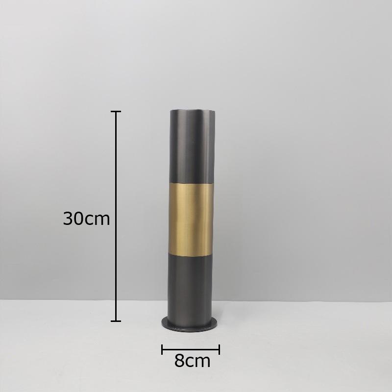 

Black Golden Metal Vase Table Decoration Flowers Arrangement Flower Pots Geometric Cylinder Floral Vases Room Aesthetic Decor