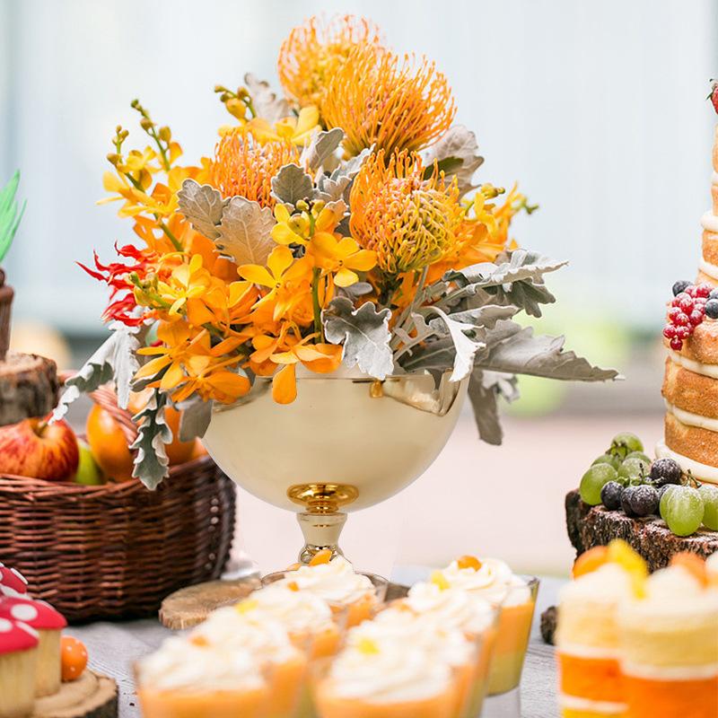 Gold Vases for Centerpieces,Gold Centerpieces for Table  Metal Flower Vases Floral Arrangements for Wedding Reception Home Anniversary Table Decor