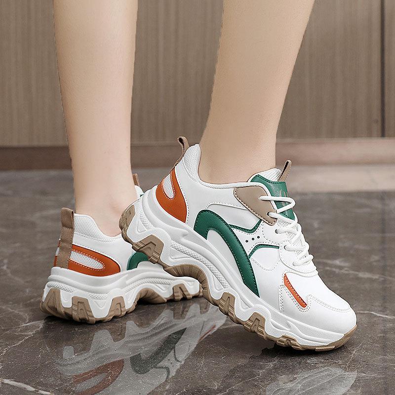 

Women s Platform Sneakers Chunky Low-Top Casual Shoes for Women 35