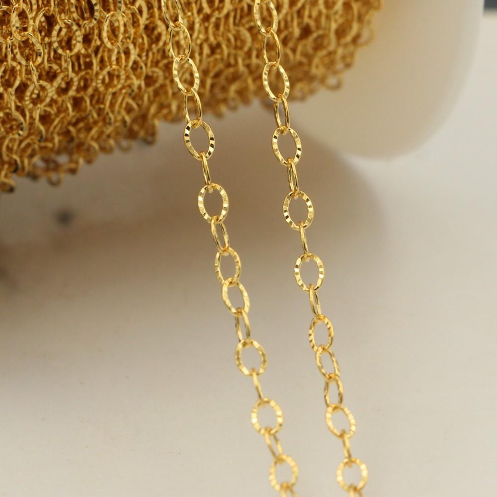 New Patterned Cable Bulk Chain 2.9mm for DIY Jewelry Making Genuine 14K Gold Filled Chain
