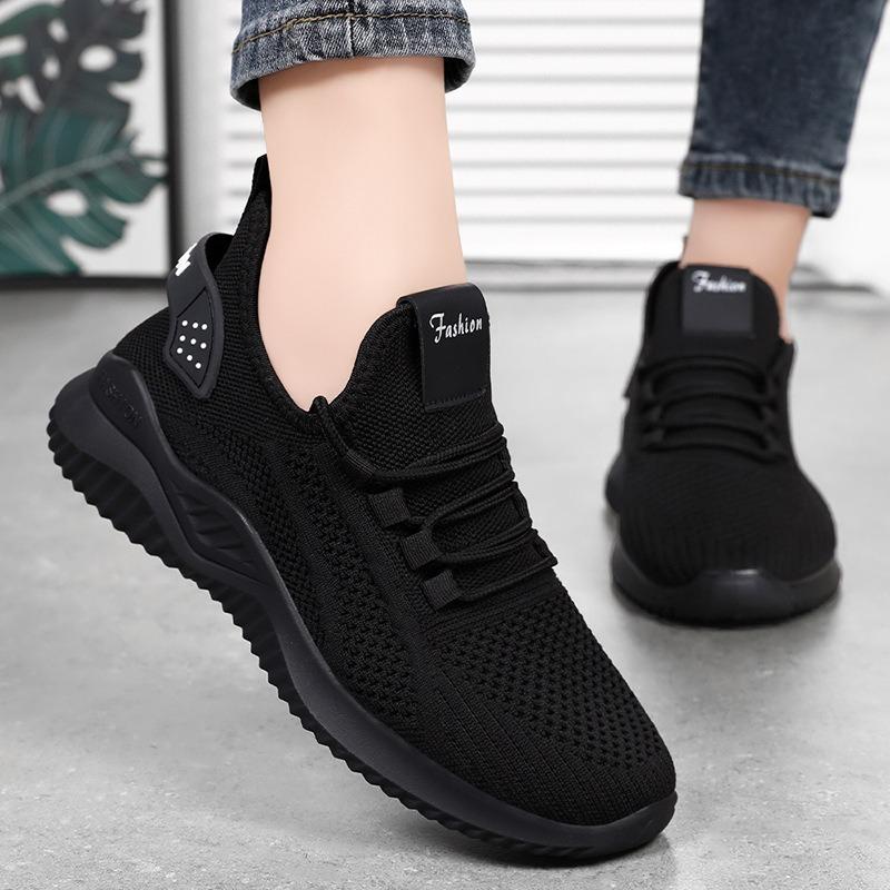 Shoes Women's Casual Shoes One Piece Women's Shoes Soft Sole Light Sports Shoes Mesh White Shoes Versatile Household Shoes