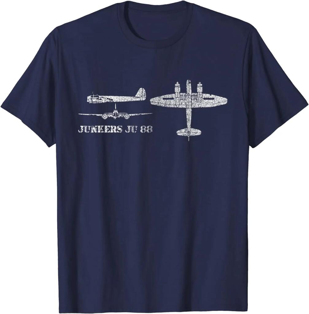 WWII German Luftwaffe Junkers Ju 88 Fighter Bomber TShirt 100 Cotton ONeck Summer Short Sleeve Casual Mens Tshirt Size S3XL