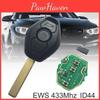 Buttons 3 433mhz Remote Car Key Fob With Id44 Chip For Bmw E46 E39 3 5 7 Series