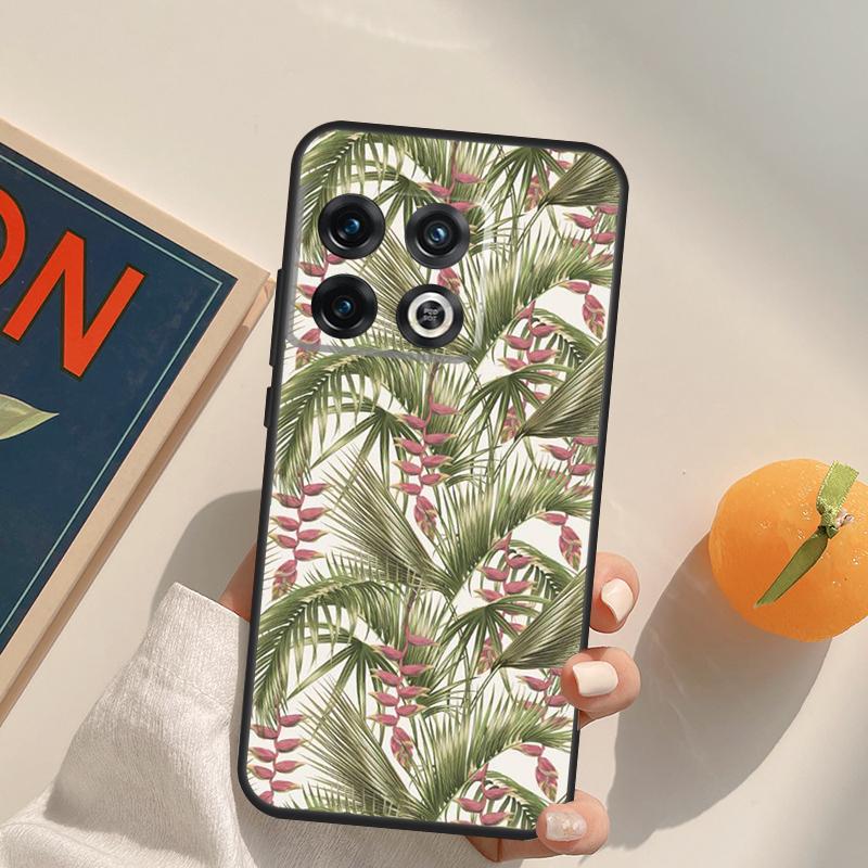 Summer Plant Palm Green Leaf Aloha Case For OnePlus Ace 8T 9R 9RT 10T 8 9 11 10 Pro Cover For OnePlus Nord 2 2T N10 N20 N100 CE