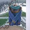Women's Round Neck Colour Blocked Loose Fit Fashion Pullover Knitwear Luxurious Relaxed-fit Slimming and Versatile Top
