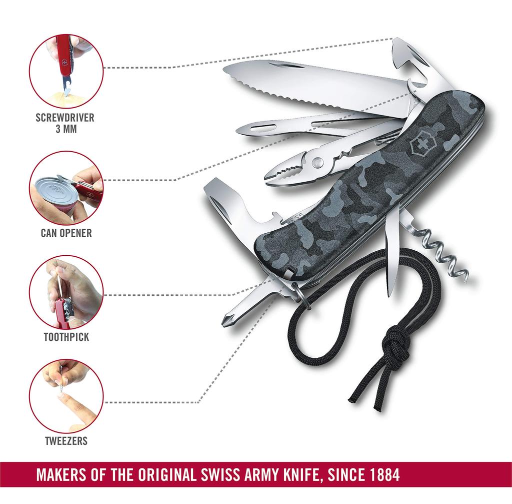 VICTORINOX Skipper Knife Lanyard Shackle Key Equipped with Marlin Spike Swiss Made Multi Tool Essential for Navigation []