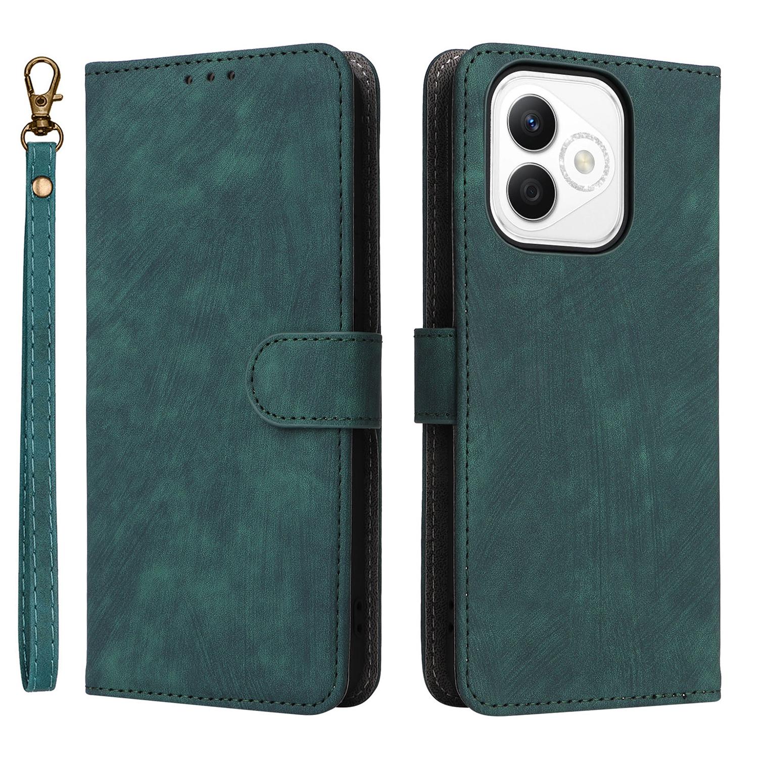 

For Honor X60i 5G/Play 9T Pro 5G Wallet Case RFID Blocking PU Leather Cover Stand View Green