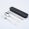 Portable Stainless Steel Cutlery Set: Spoons, Chopsticks, Knife, Fork - Three-Piece Set