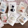 2pcs Cute Cartoon Hairpins Printed Fabric Children's Bangs Side BB Clip for Kids Girls Plaid Hair Clips Hairpin Hair Accessories