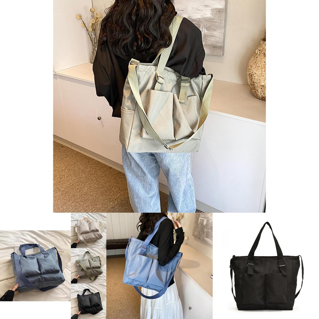 Trendy Street Style Oxford Cloth Tote Bag For Women 2024 Large Capacity Shoulder Bag For Daily Use