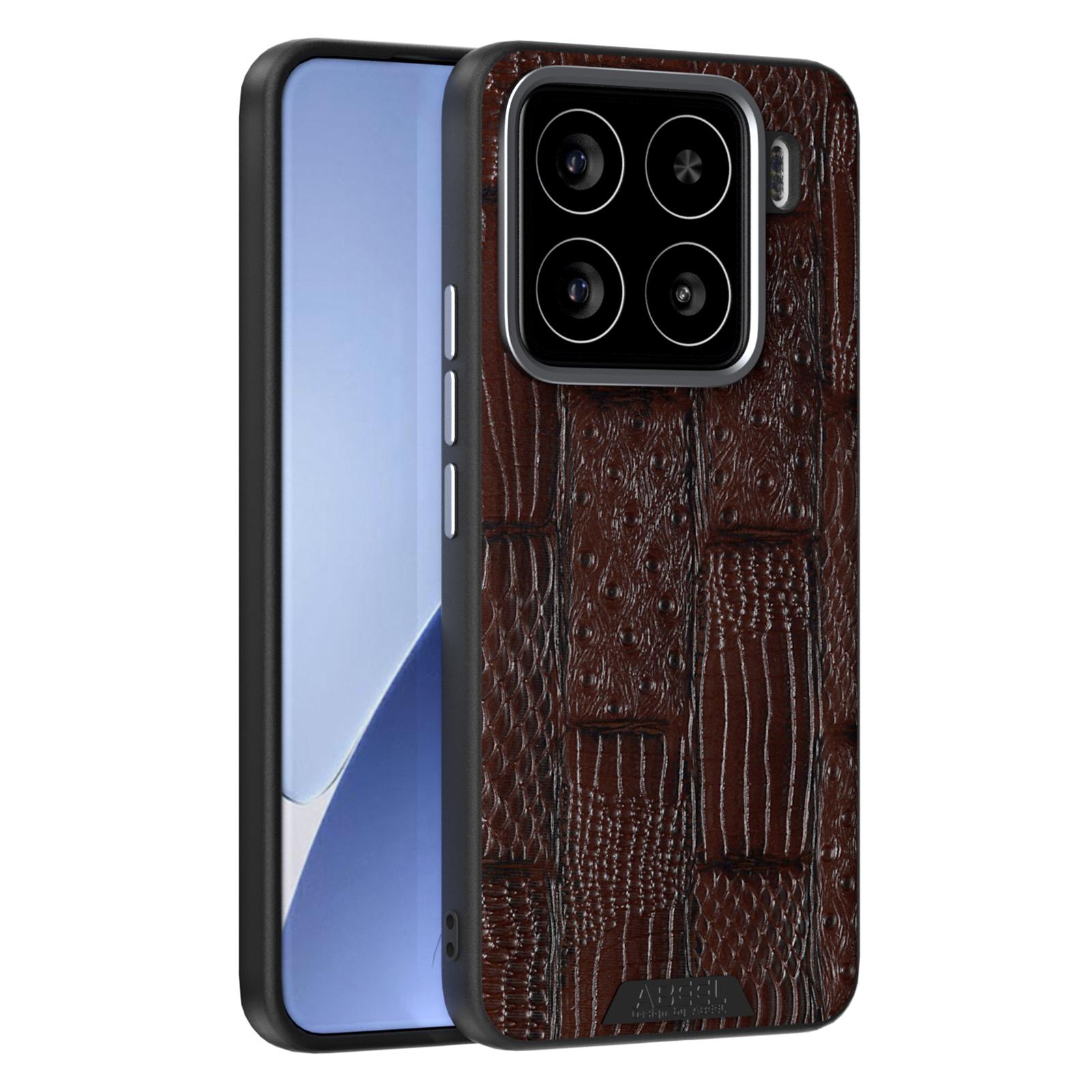 

ABEEL For Xiaomi 15 Case Compatible with MagSafe Beast Texture Micro-Embossing Back Cover Coffee