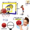 ZAIDEA Mini Basketball Goal with Pin Indoor Basketball Wall for Air Set of 2 Balls Hooks, Toy, Mounted, Kids, Pump, Yellow,