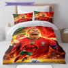 Cristiano Ronaldo Pattern Bedding,Quilt Set Quilt Cover Pillowcase Home Birthday Gift(1 * duvet cover + 2 * pillowcase, without core)