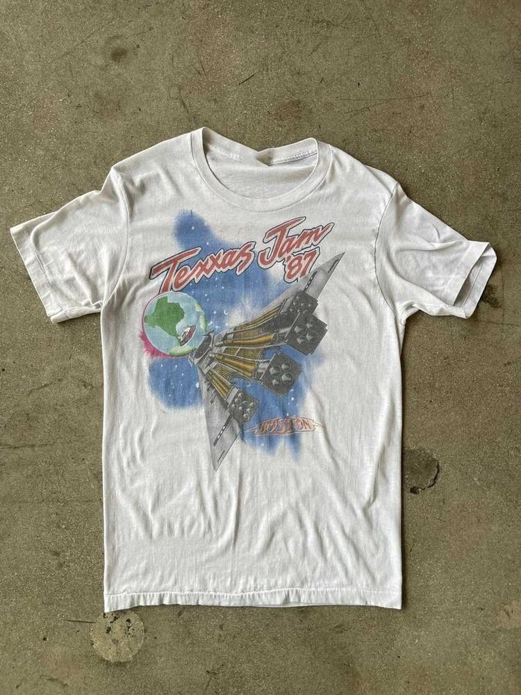Vintage Boston Band Texxas Jam Tour T-shirt Short Sleeve All Size S to 5XL NZ034 Unisex T-Shirt XXL