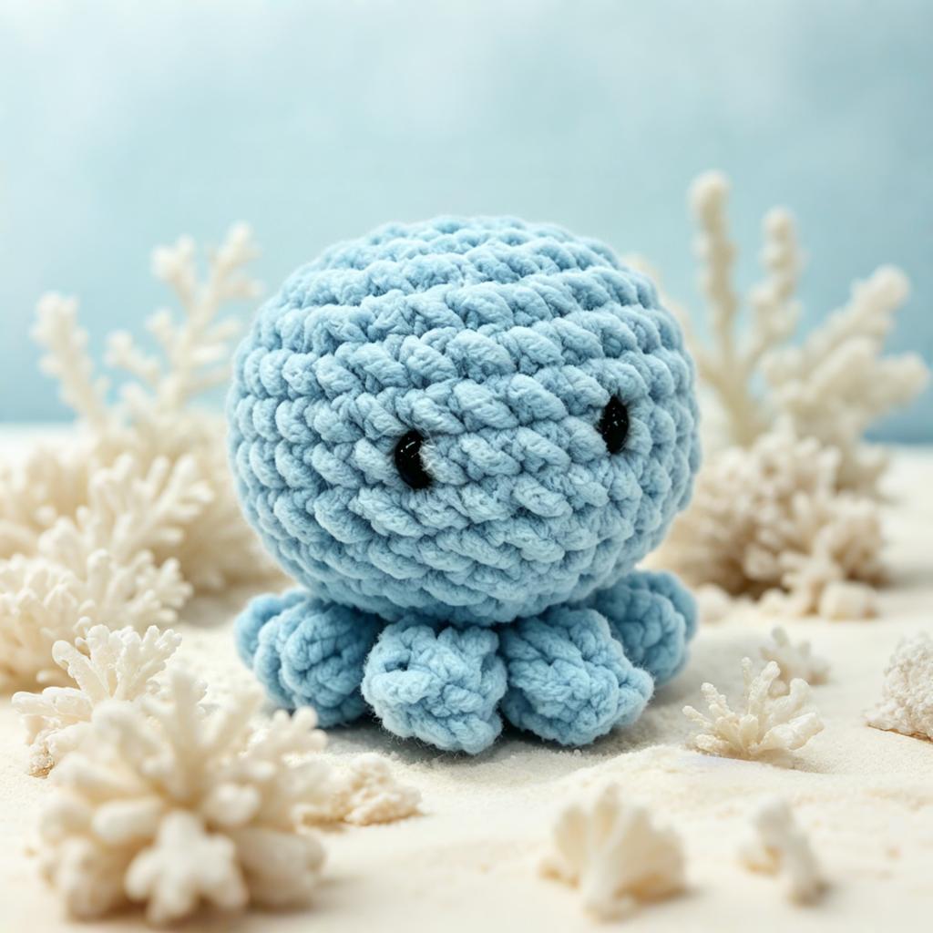 2Pcs Cute Octopus Crochet Kit for Beginners, DIY Complete Material Pack with Video Tutorials, Handmade Craft Gift