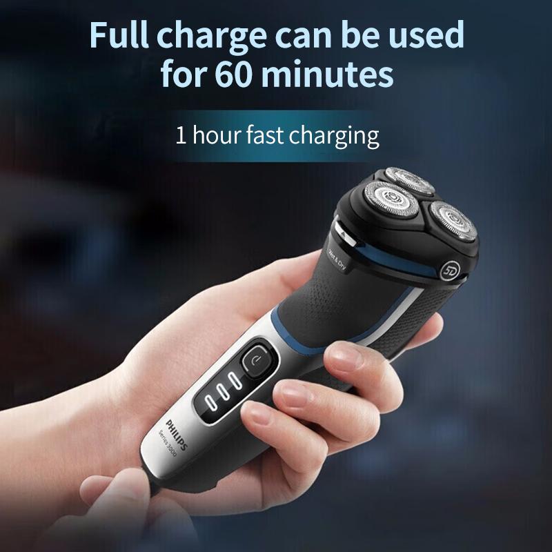 Philips Бритва с 3 головками S3206 3-я серия Многофункциональная бритва для мытья тела — фото 4