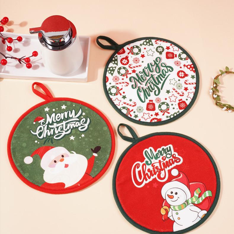Christmas Hanging Hand Towels Kitchen Hand Towels Holiday Gifts Pendants Accessories Creative Coasters Household Handkerchiefs