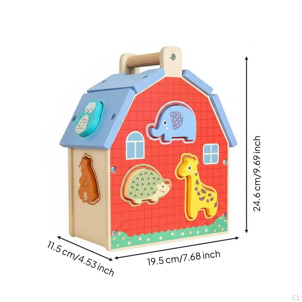 Farm Animal Puzzle House Multi Function Matching Toy Early Learning Young Child