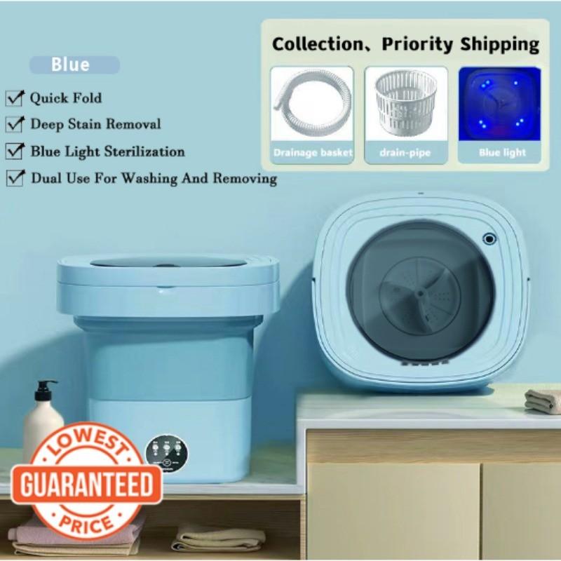Large Portable Electronic Mini Washing Machine Dormitory Underwear Laundry Machine Capacity Foldable Washing Machine