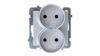 Sonata Double Socket B/U Silver Mat Gp-2Rr//38