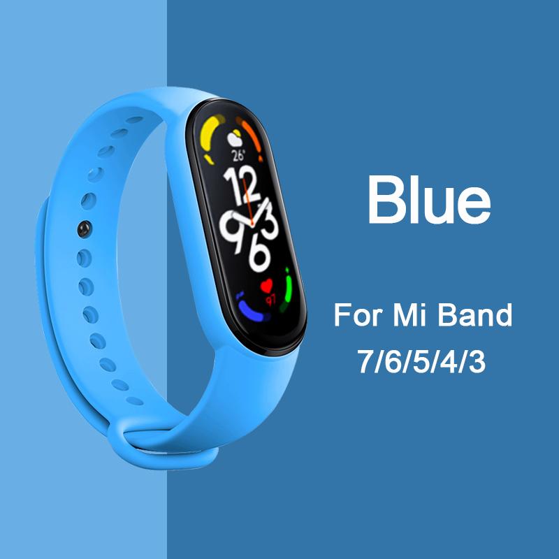 Strap for Mi Band 6 7 Bracelet Sport Silicone Watch Wristband Miband6 Band4 Correa Belt For Xiaomi Mi Band 3 4 5 6 7 Accessories