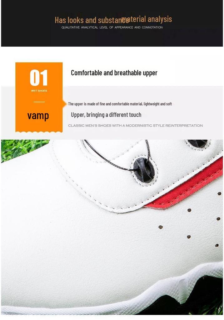 Wasserdichte spikeless Golfschuhe für Herren - Rutschfest, Atmungsaktiv, Sommerstil