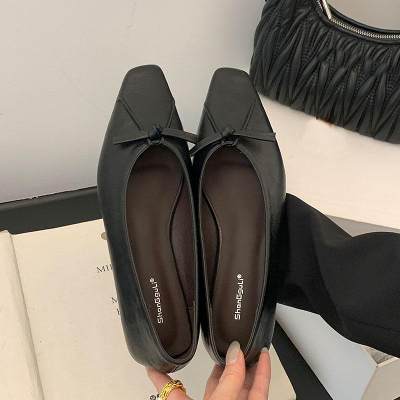 

Fashion Fashion Shallow Ladies Flats Slip On Shoes Luxury Casual Female Soft Footwear Butterfly-Knot Women Flats With Shoes 35 чёрный