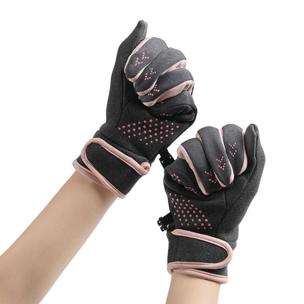 Outdoor Sports Gloves Winter Thermal Touchscreen Windproof Cold Resistant with Fleece Lining for Cycling Skiing Motorcycle