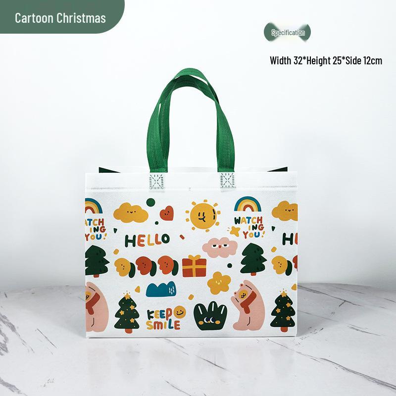 Christmas Santa Claus Non-Woven Gift Bag - Festive Cross-Border Handbag