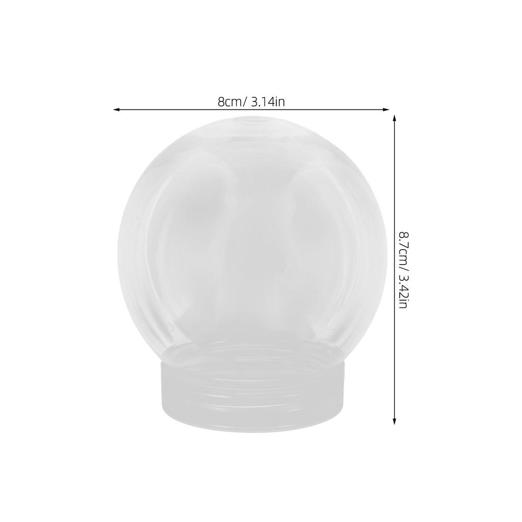 12Pcs Candy Bottle Transparent Plastic Snow Globe DIY Craft Containers Screw Cap Clear Snow Candy Globe for Party Wedding