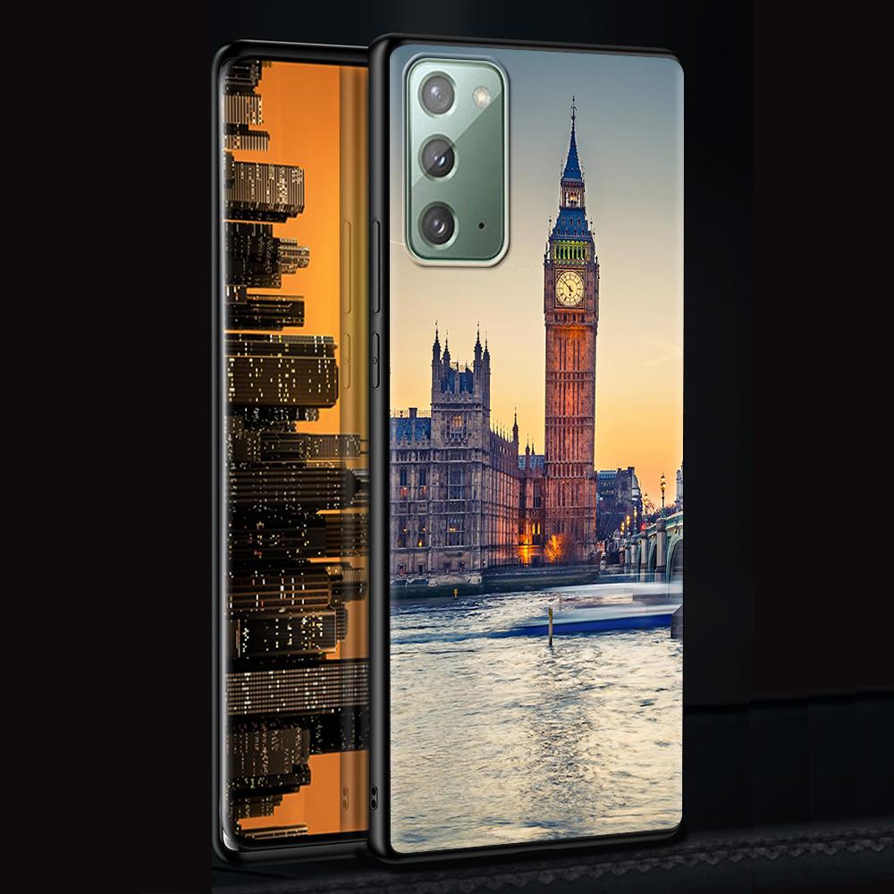 

Чехол Flag United Kingdom London для Samsung Galaxy Note 20 Ultra 10 Lite 9 8 A12 A52 A51 S20 FE A50 A21s черный мягкий чехол для телефона Samsung S20 FE