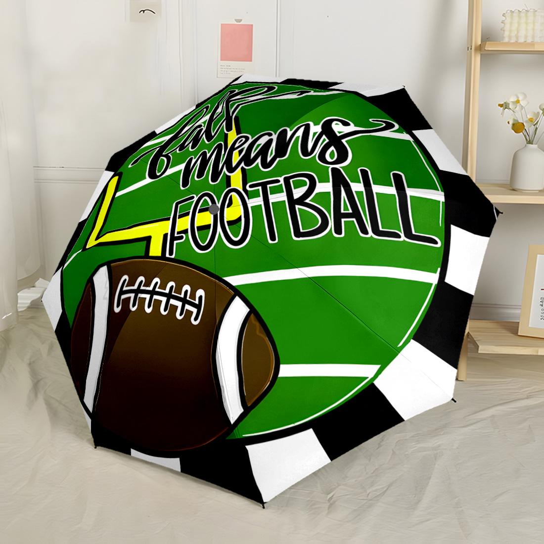 

Football Touchdown Celebration Automatic Umbrella Retractable Design with 8-Rib Durability Lightweight for Outdoor Daily Use Fashionable Accessory