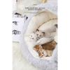 Bionic Shell Shape Cat Bed Enclosed Plush Warm Thickened Winter Sleep Pad For Small Pets