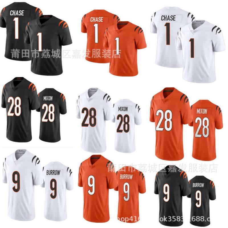 Camiseta de Fútbol NFL Cincinnati Bengals para Hombre Nombre Número Personalizado Algodón Camisa Deportiva Otoño