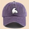 Cute polar bear printed baseball cap for men and women, fashionable and versatile for outdoor travel