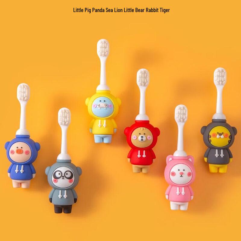 HAONIU Kids Panda Ultra-Soft Toothbrush (3-Pack)