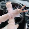 Women's Extended Mesh Lace Gloves - Sun Protection Sleeves, Loose Fit Plus Size, Summer Ice Sleeves for Driving
