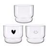 Borosilicate Glass Drinking Mugs Convenient Microwaveable Glass Cup Stable Glass Mugs For Warm Beverages At Works