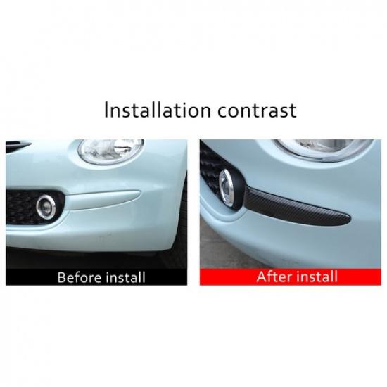 ABS Kohlefaser Frontstoßstange Oberer Kühlergrill Zierleiste Zierleiste Für Fiat 500 16-24